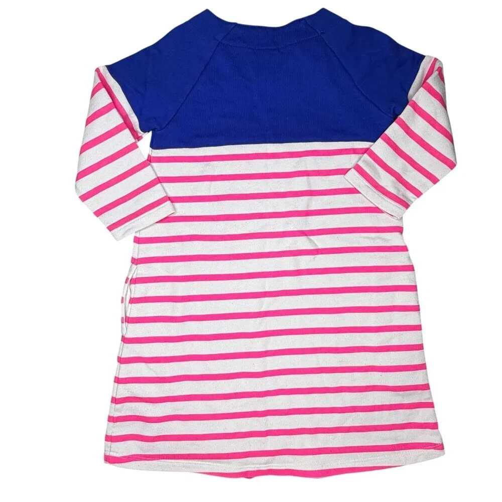 Gymboree Long Sleeve Dress Girls Size 7 Pink Blue White